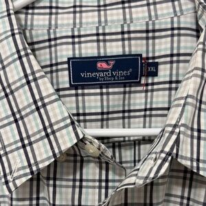 Vineyard Vines Men's Checkered Shirt - Blue, Black, and White